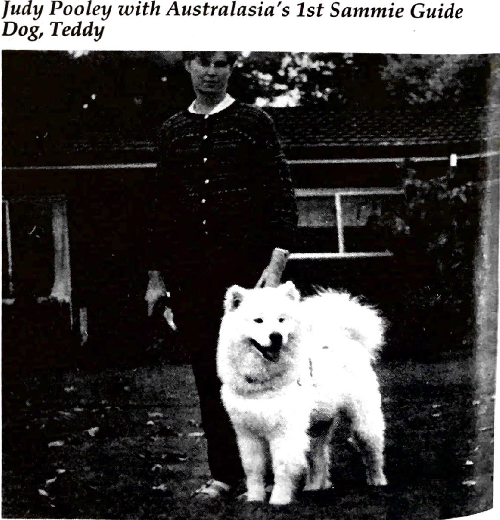 Judy Pooley with guide dog Teddy